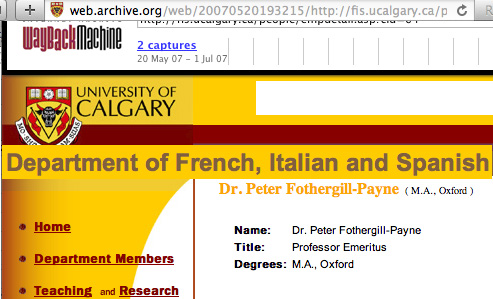 University of Calgary staff excerpt